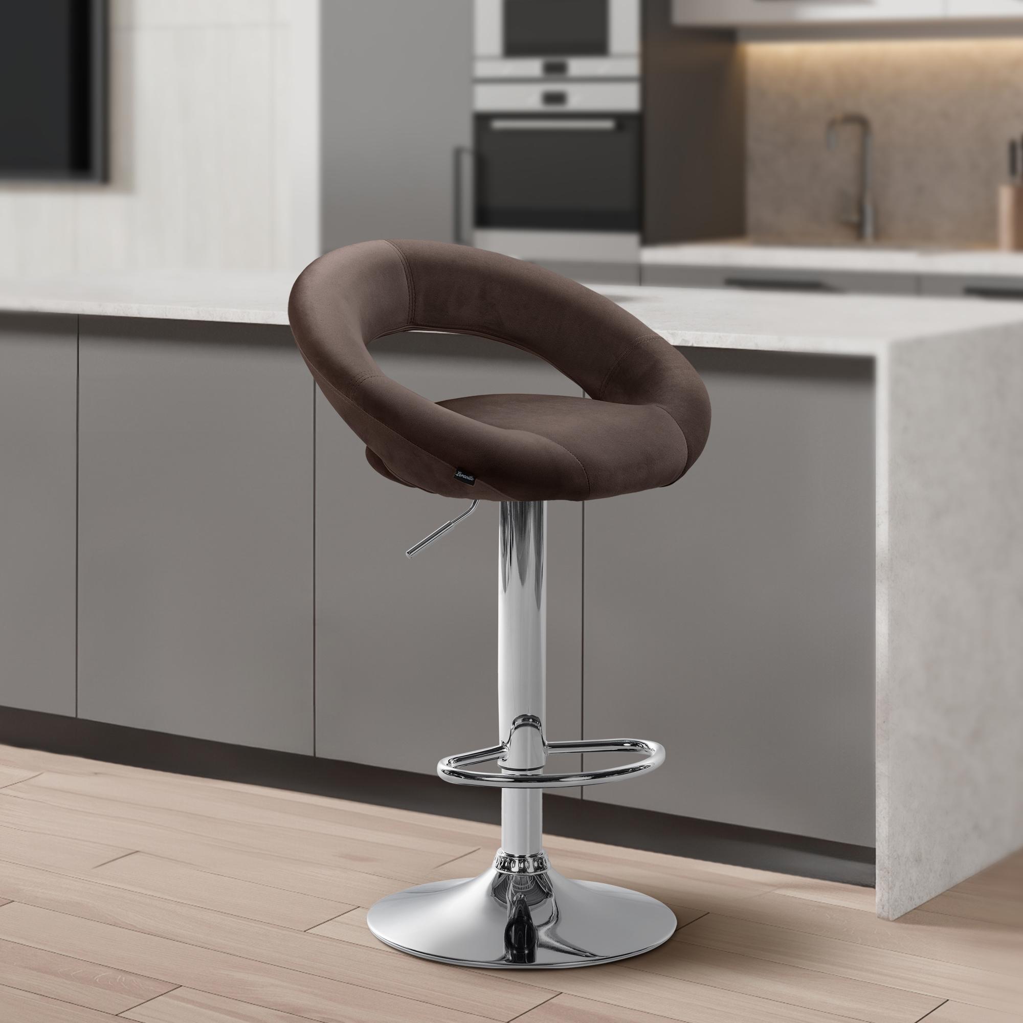 Barhocker Olinda Samt chrom