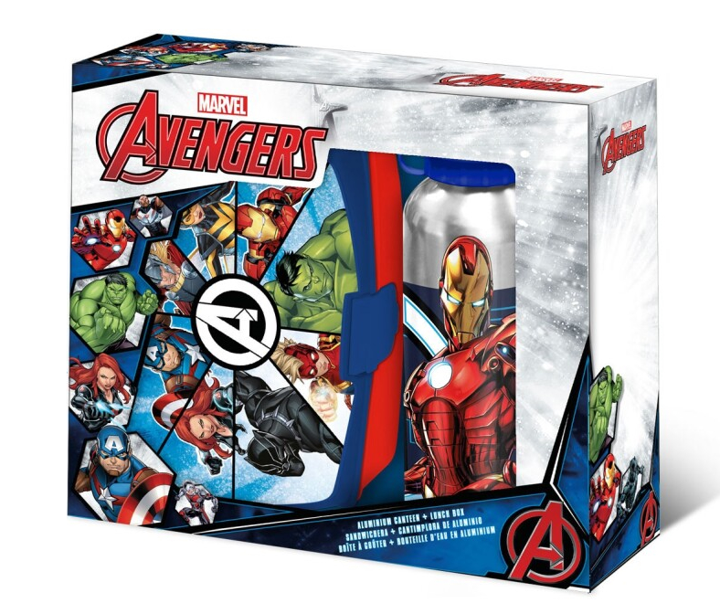 Kids Licensing Küchenutensilien Marvel: Avengers - Lunchset: Brotdose & Trinkflasche