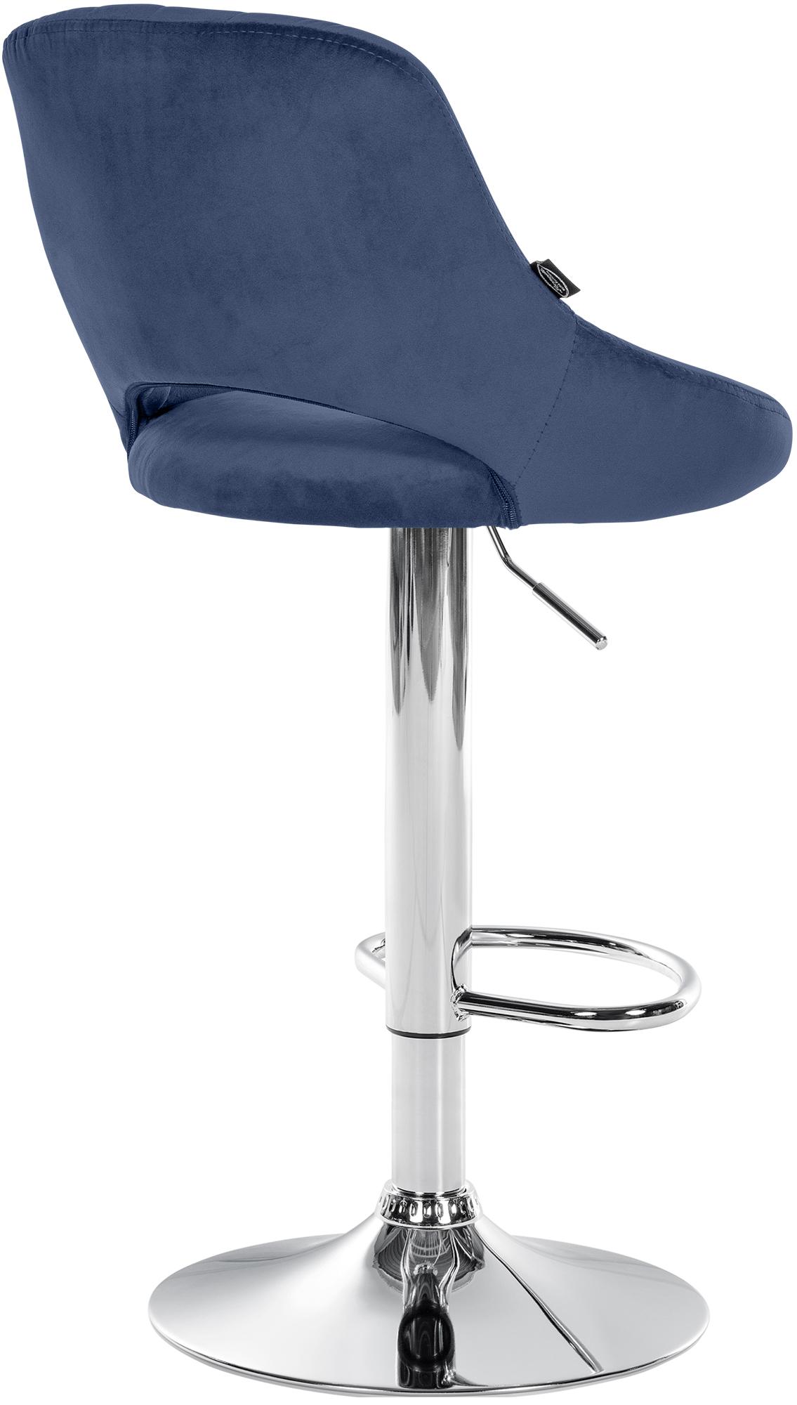 Barhocker Milet Samt chrom