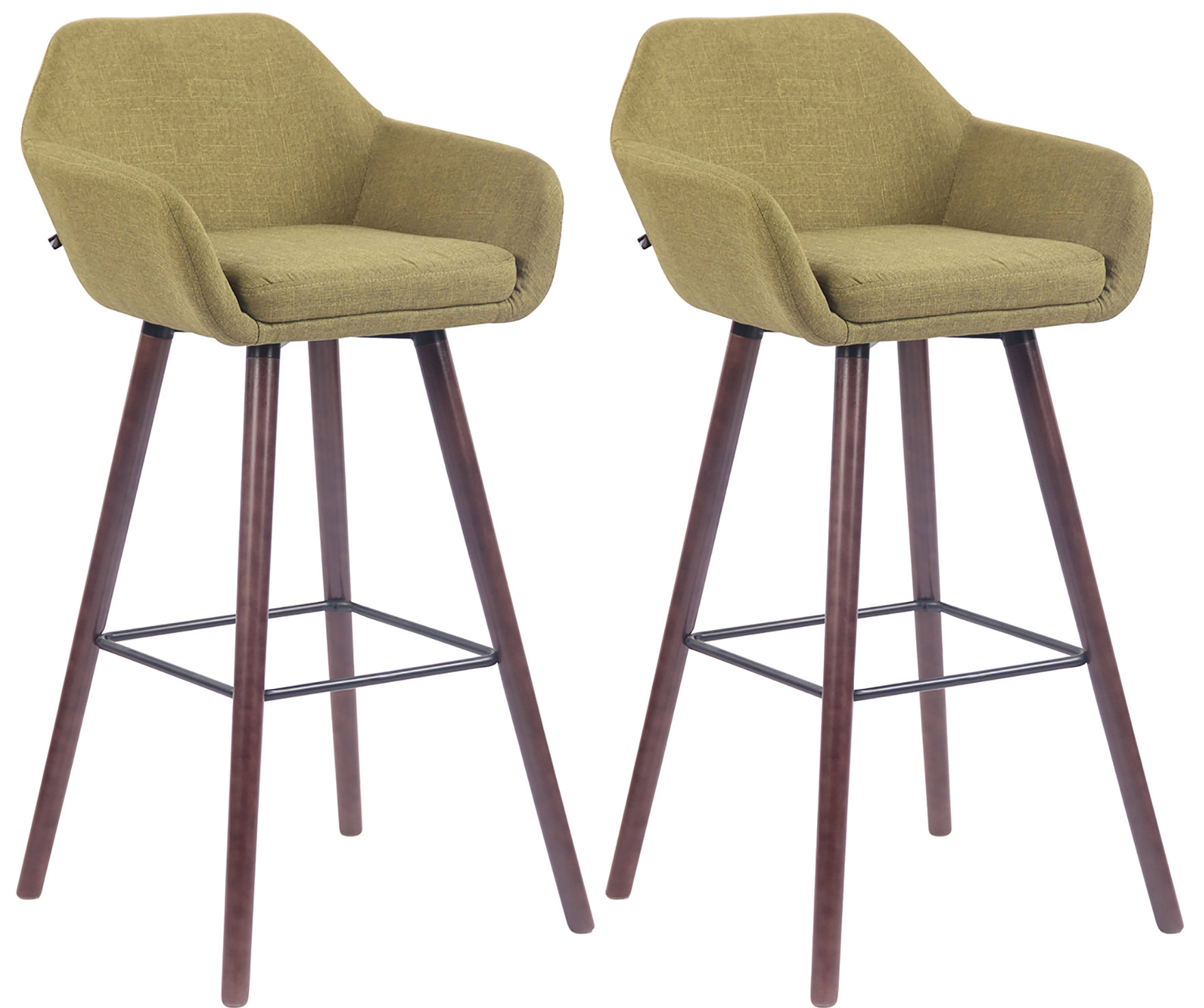 2er Set Barhocker Adelaide walnuss