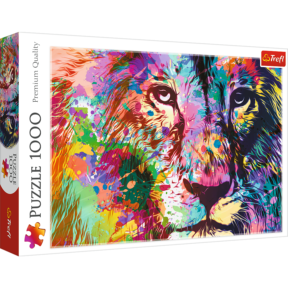 Trefl Puzzles Bunter Löwe - Puzzle 1000 Teile