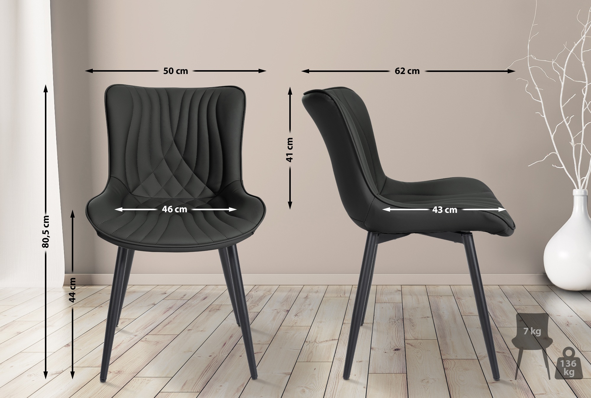 2er Set Stühle Brady Kunstleder