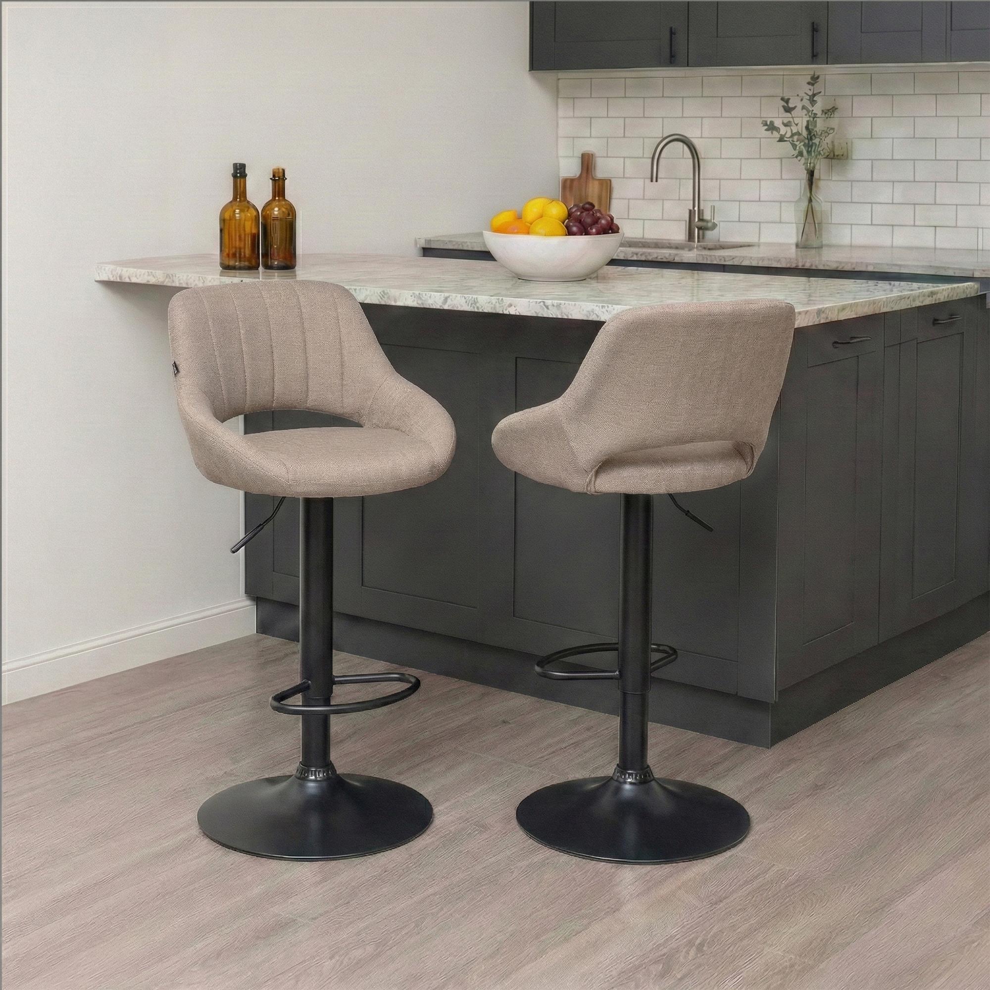Barhocker Milet Stoff schwarz