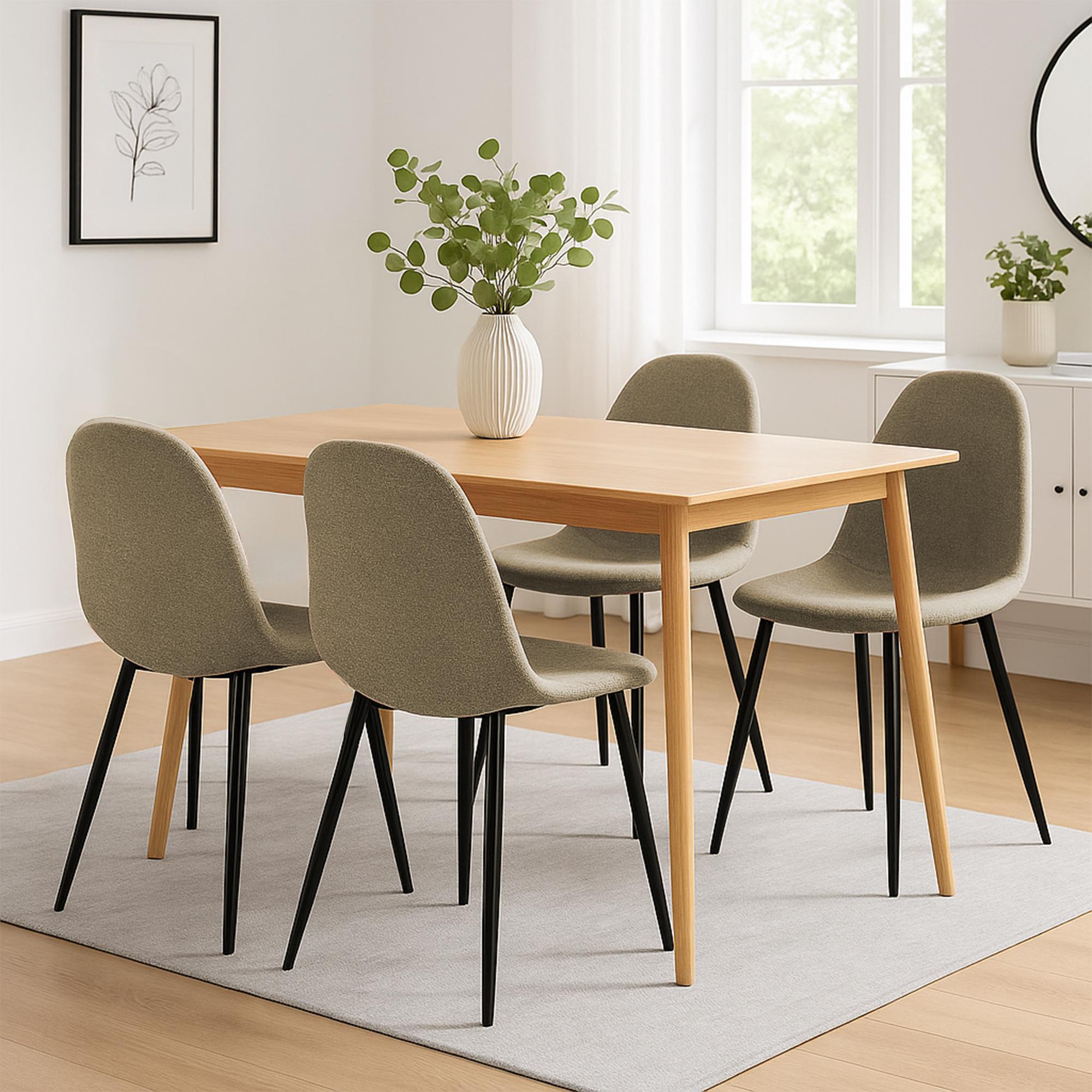 4er Set Esszimmerstühle Napier Stoff