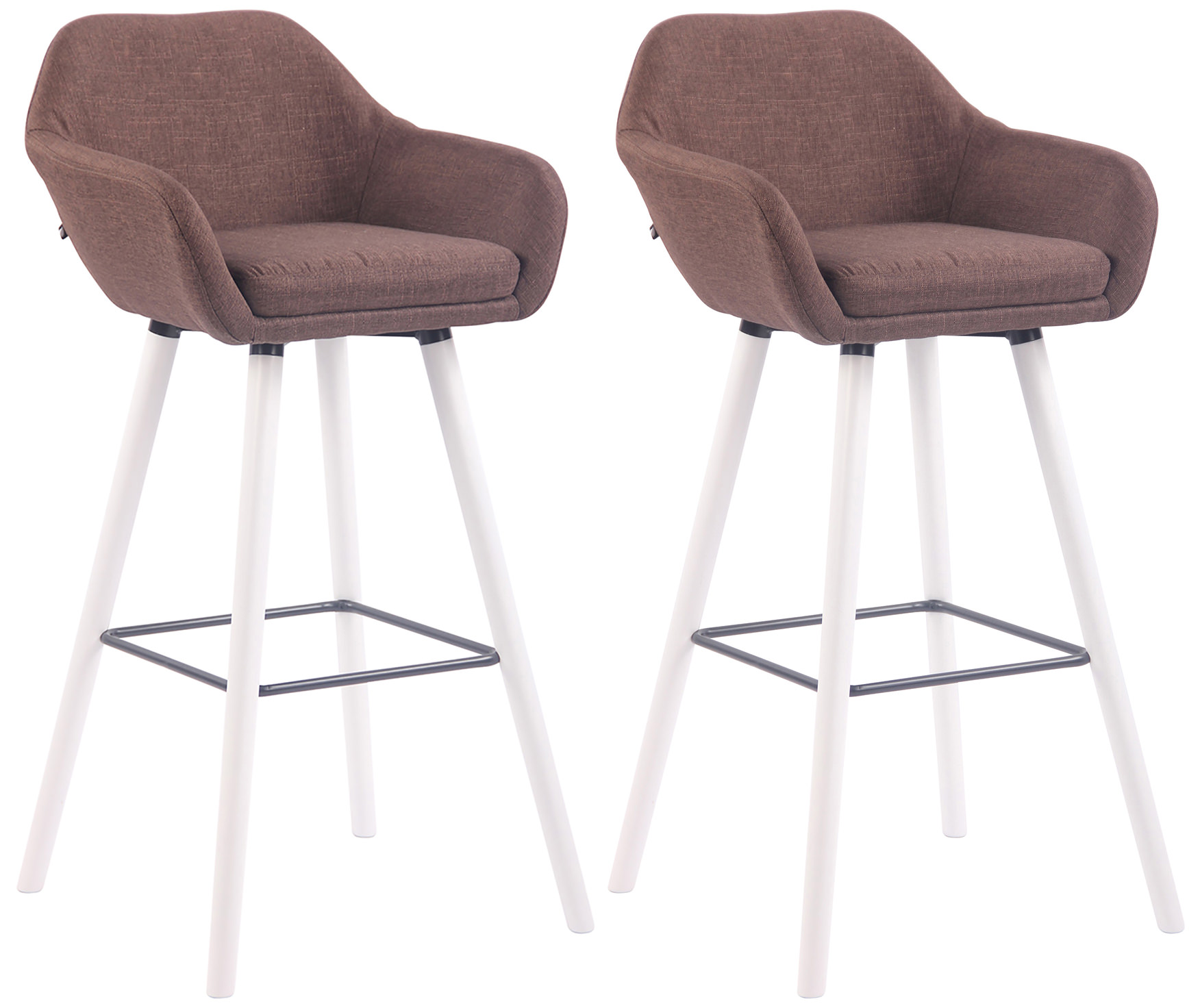 2er Set Barhocker Adelaide weiß