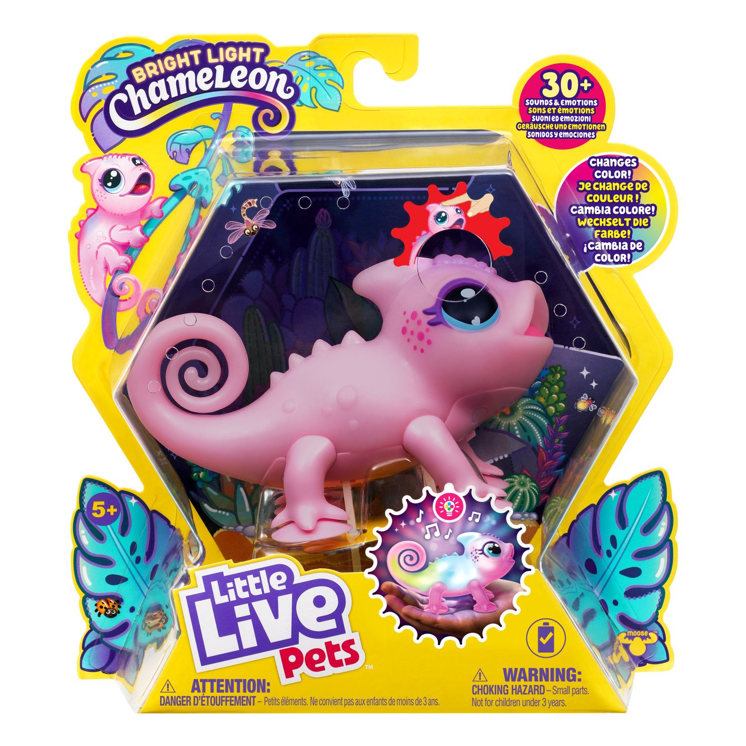 Moose Toys Plüschfiguren Little Live Pets – Leuchtendes Chamäleon Nova