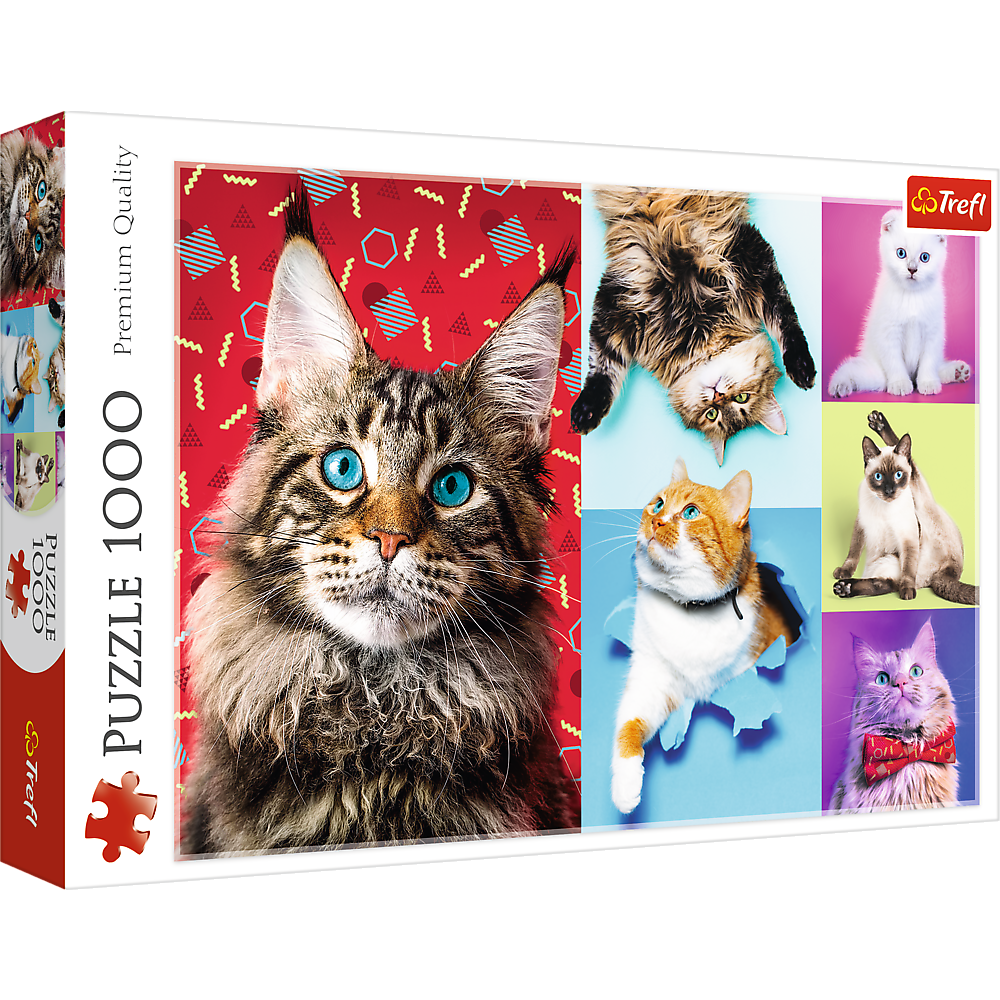 Trefl Puzzles Glückliche Katzen - Puzzle 1000 Teile