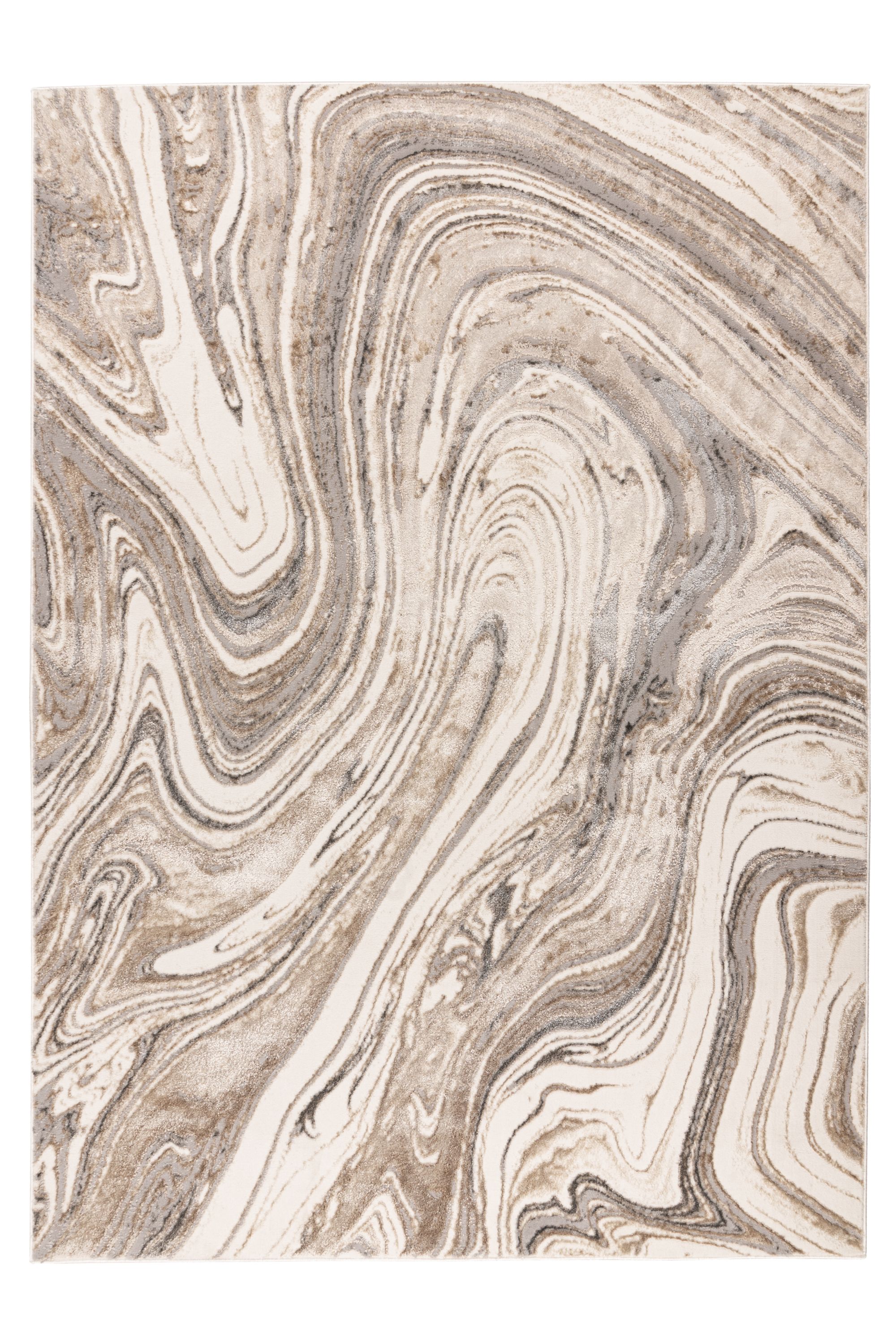 Teppich Chalk 125 Silber / Beige 160 x 230 cm