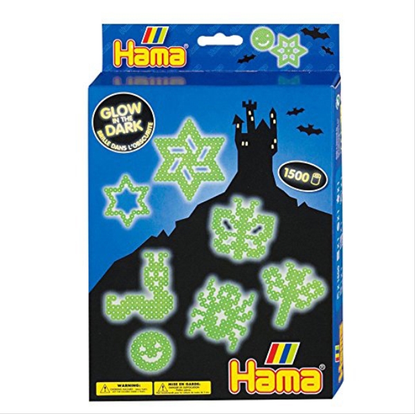 Hama Bastel- & Kreativspielzeug HAMA 3414 - Bügelperlen Midi - Geschenkpackung Nachtleuchtend (glow in the dark)