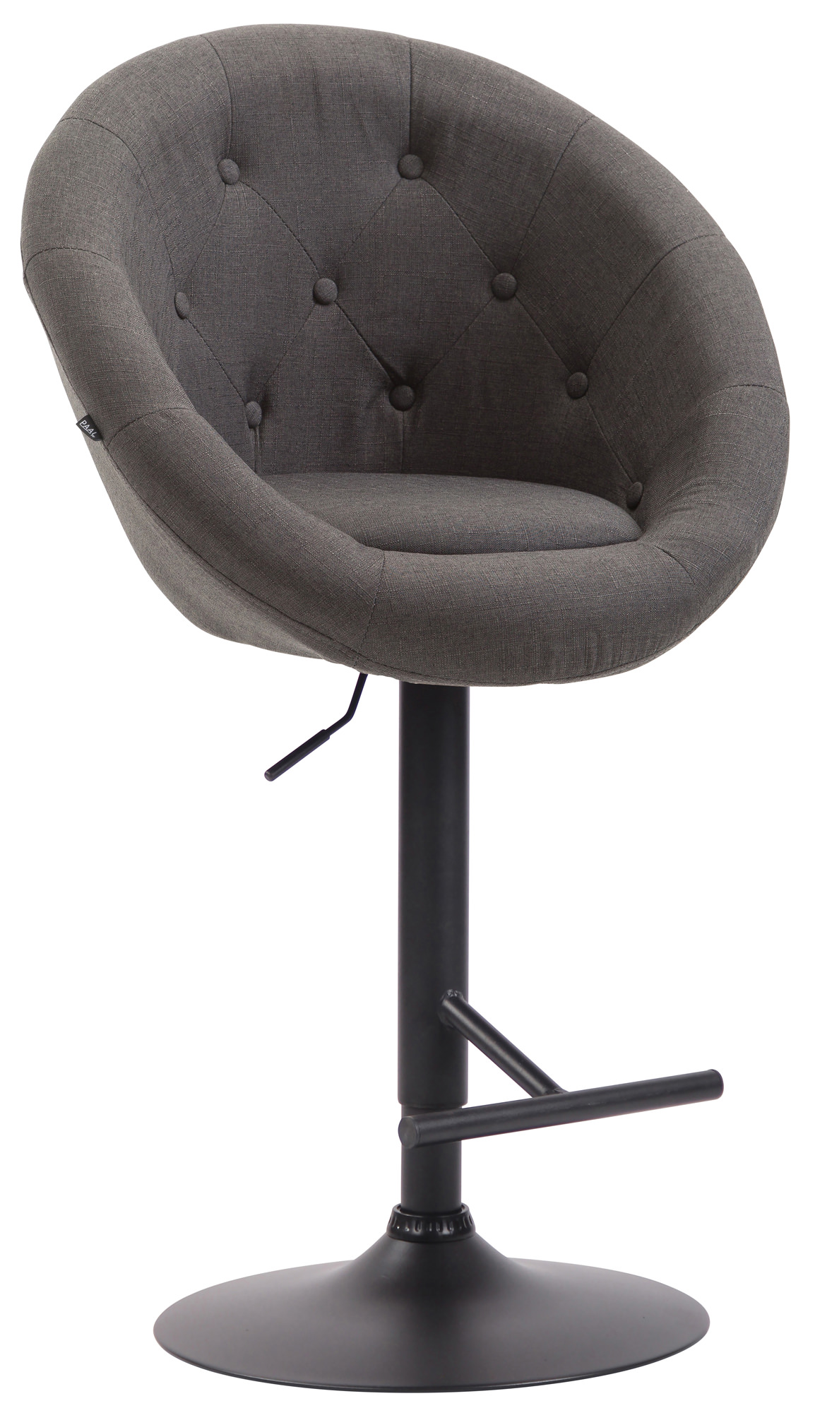 Barhocker London V2 Stoff schwarz
