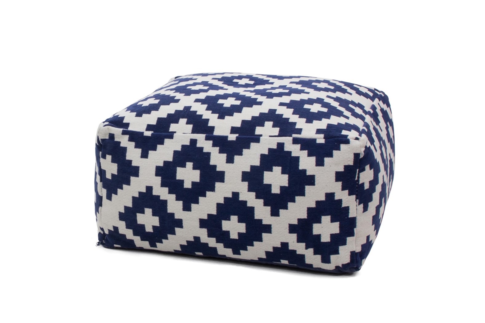 Pouf Unwind Pouf & Cushion Set 260 Weiß / Blau 80cm x 80cm