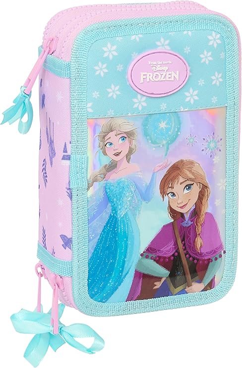 SAFTA Eiskönigin Frozen / Die Eiskönigin - "Cool Days" Mäppchen mit 3 Fächern und Inhalt - 20 cm