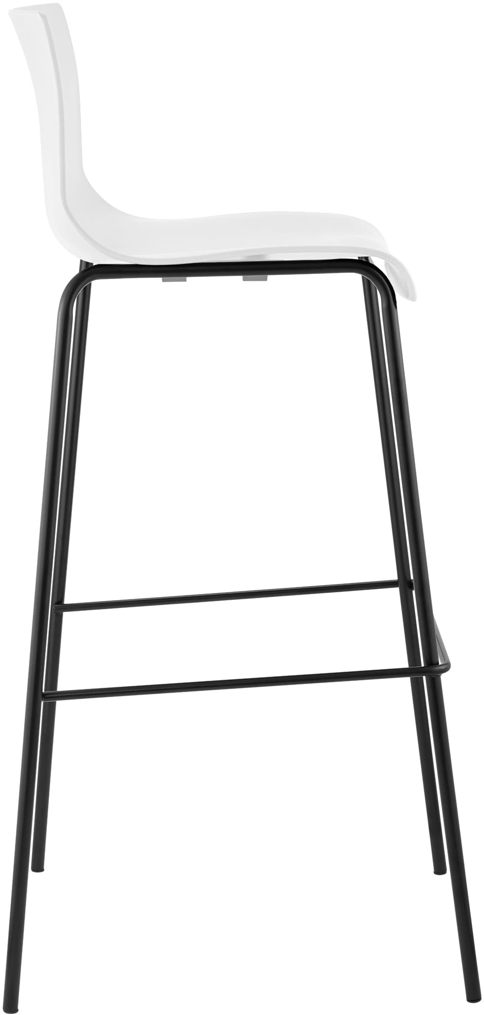 2er Set Barhocker Hoover Kunststoff 4-Fuß Gestell schwarz