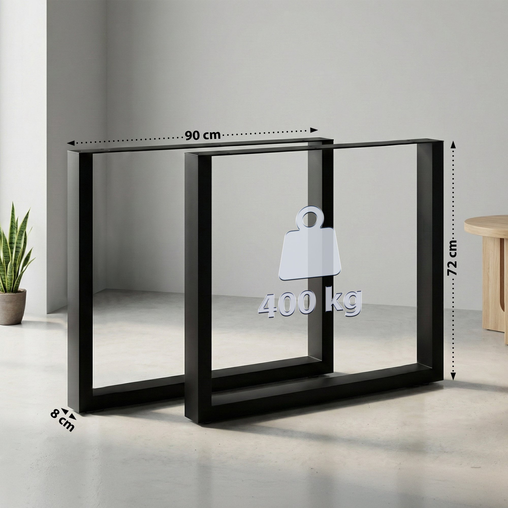 2x Tischbeine Ilkan, 90 cm