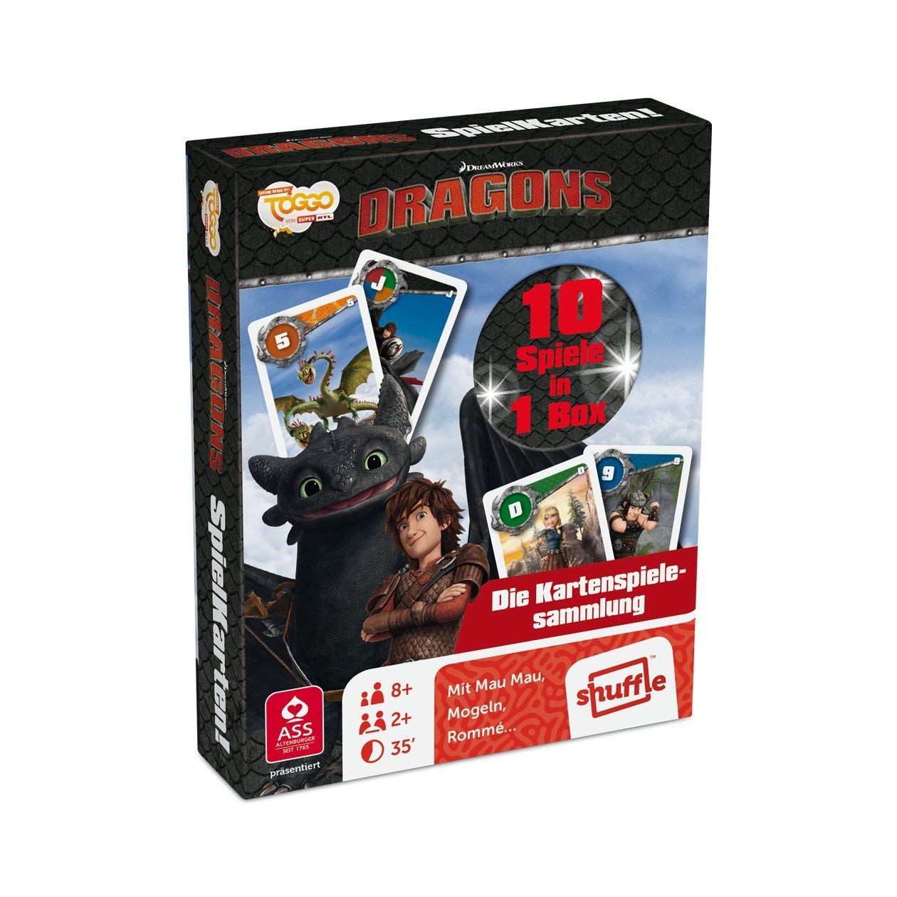 ASS - Cartamundi Kartenspiele ASS22577509 Altenburger - Dragons - Spielkarten! Spielebox 10 in 1