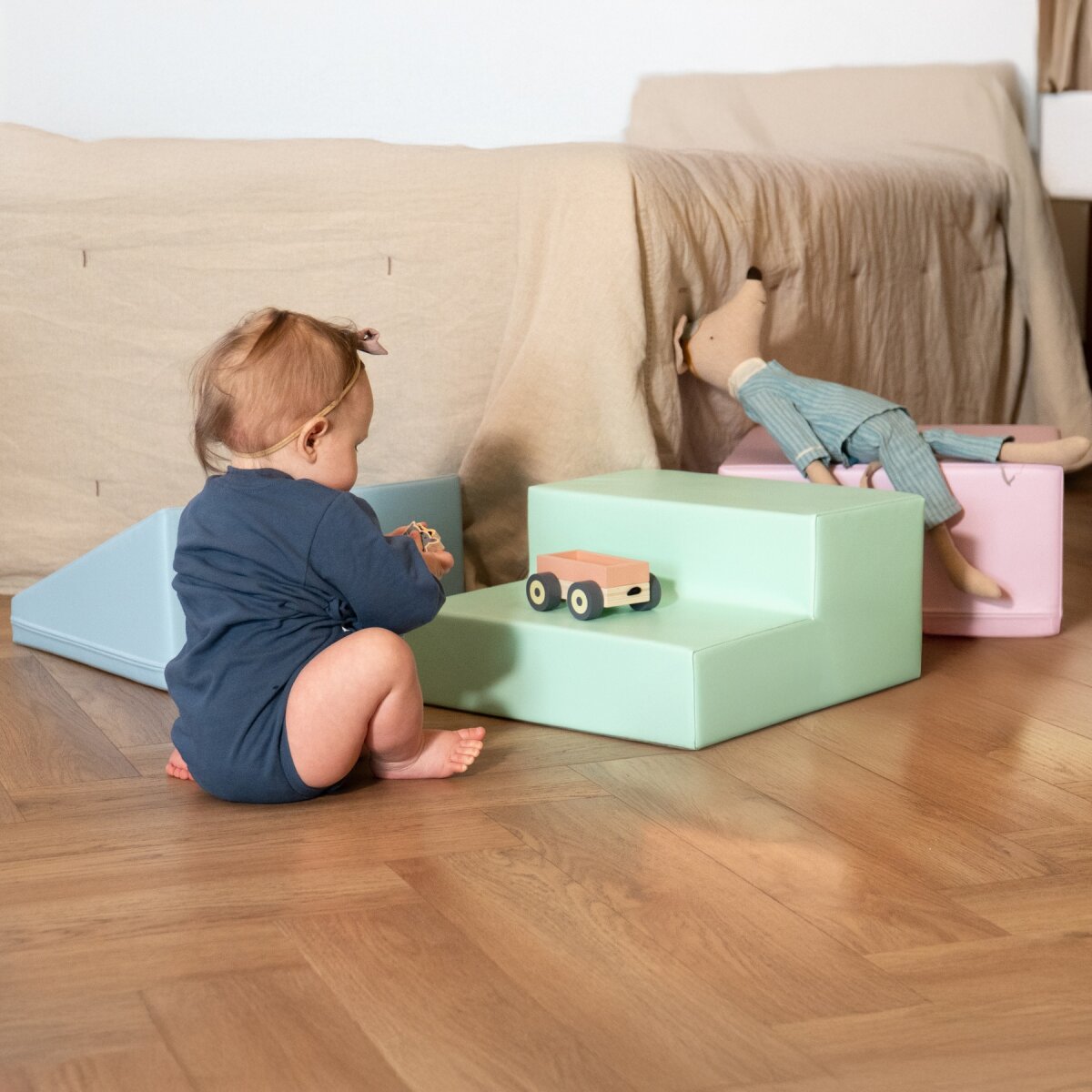 IGLU SET 27 Mini Corner Climber - Helle Pastellfarben - Schaumstoffbaustein SET für Kinder