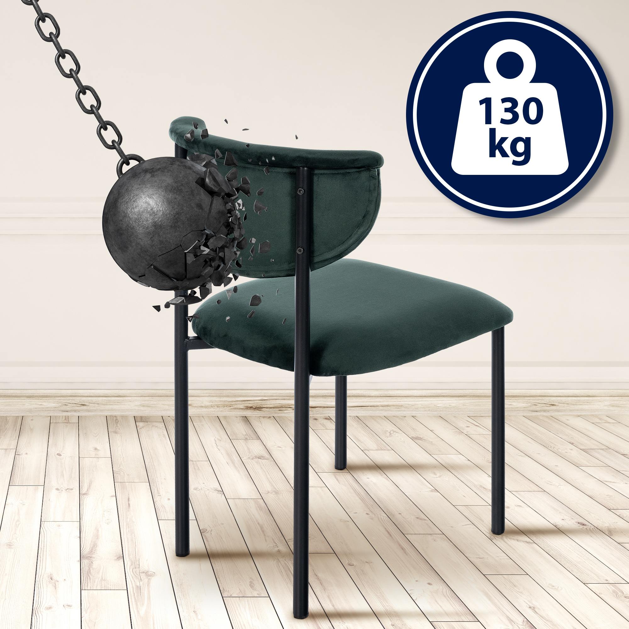 2er Set Besucherstuhl Gambell Samt