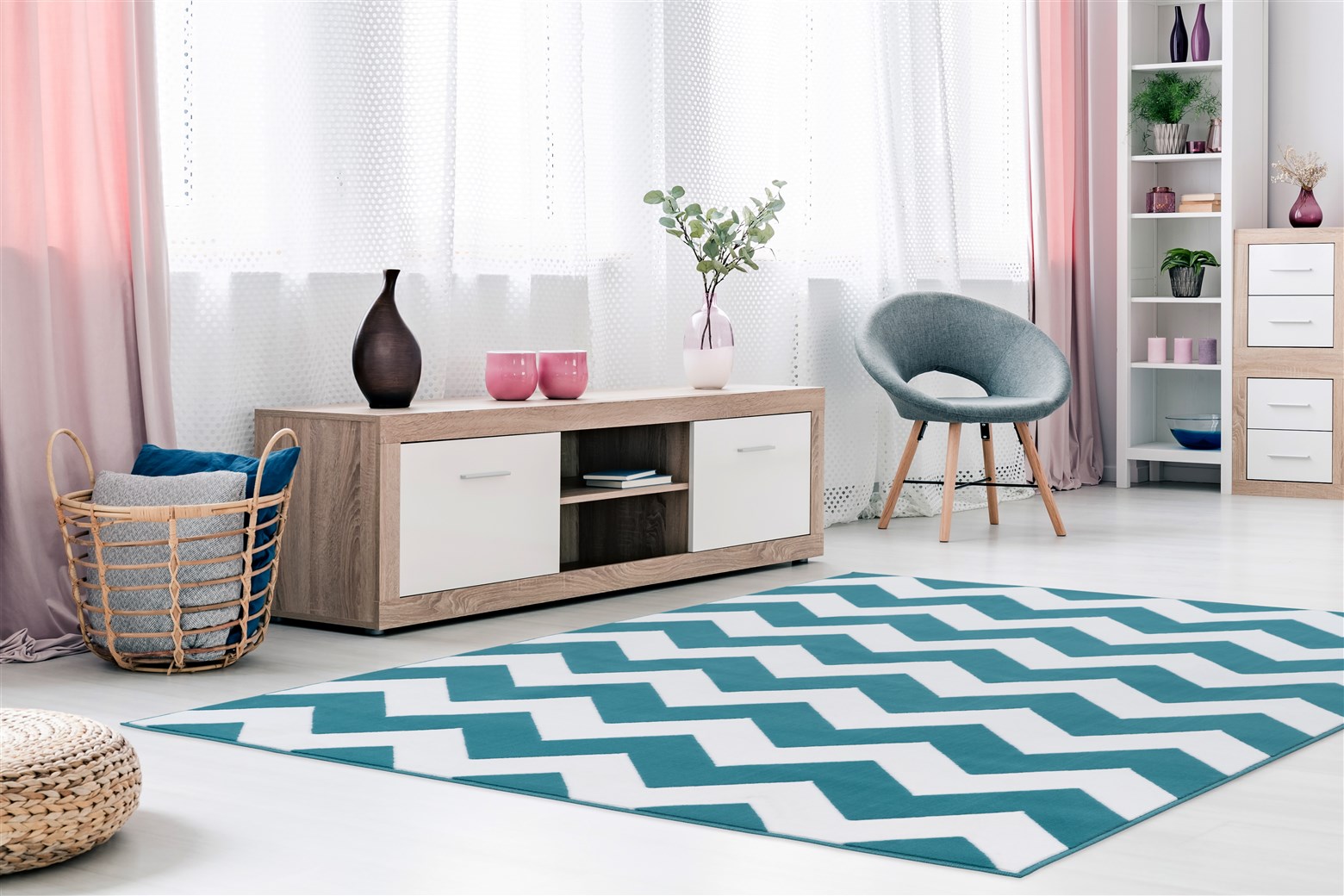 Teppich Manolya 2095 Türkis 80cm x 150cm