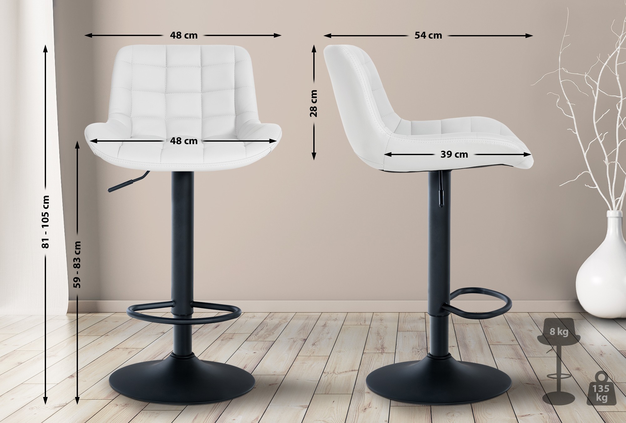 Barhocker Tover Kunstleder