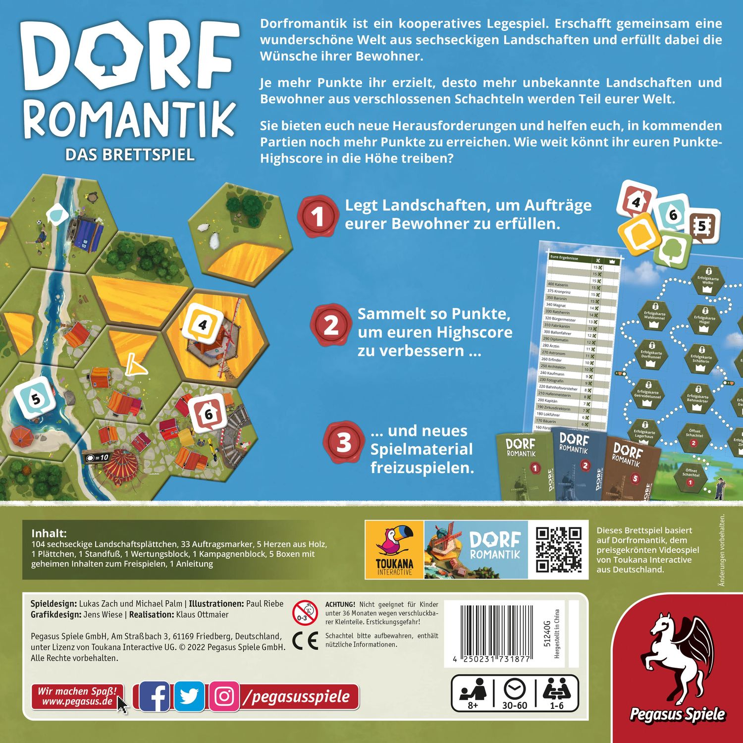 Pegasus Brettspiele & Gesellschaftsspiele Pegasus Spiele 51240G - Dorfromantik - Brettspiel