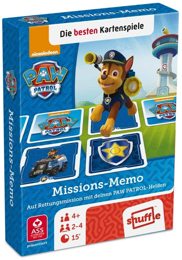 ASS - Cartamundi Brettspiele & Gesellschaftsspiele ASS Altenburger 22583135 - Paw Patrol: Missions-Memo
