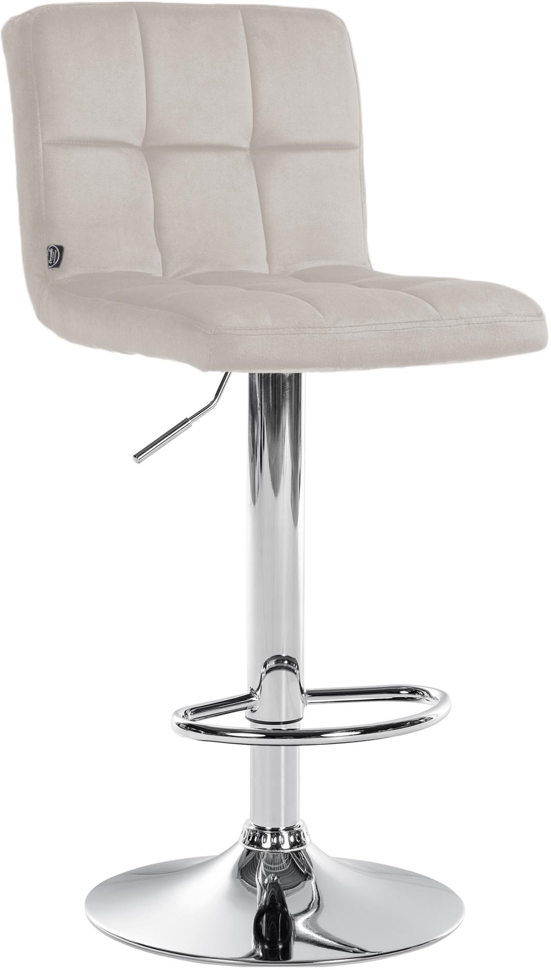 Barhocker Peru Samt chrom