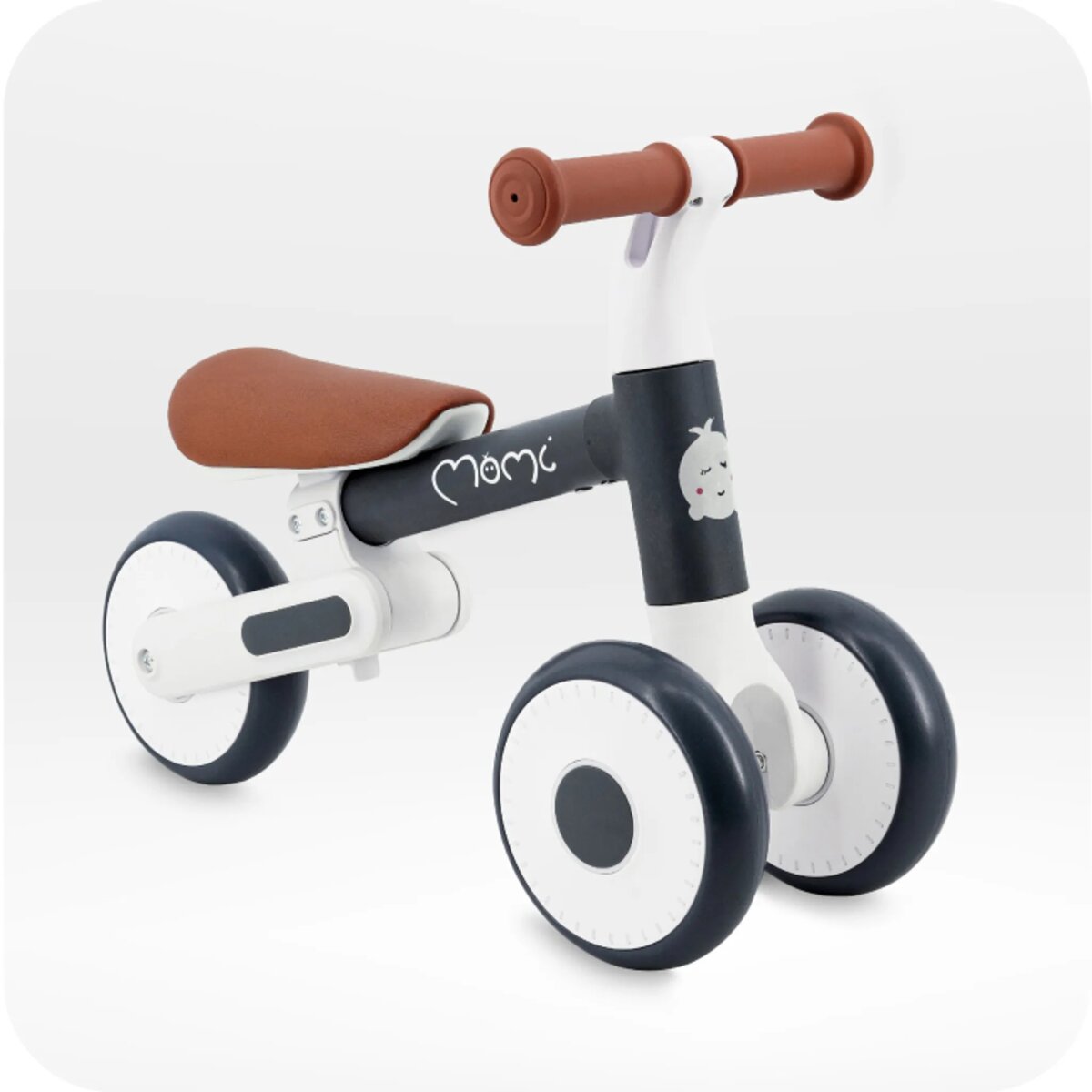 MoMi DEX – Faltbares 2-in-1 Laufrad & Dreirad ohne Pedale, leicht, werkzeuglos montierbar, verstellbarer Sitz, ab 12 Monaten, bis 20 kg – Graphit