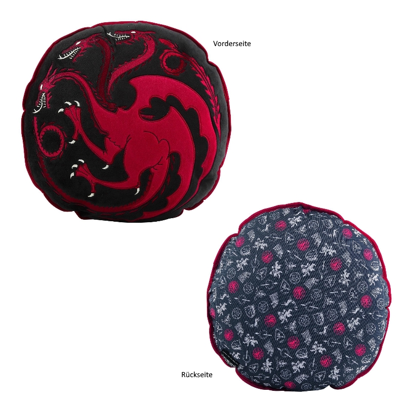 Abysse Textilien Game Of Thrones - House Targaryen Deko Kissen rund