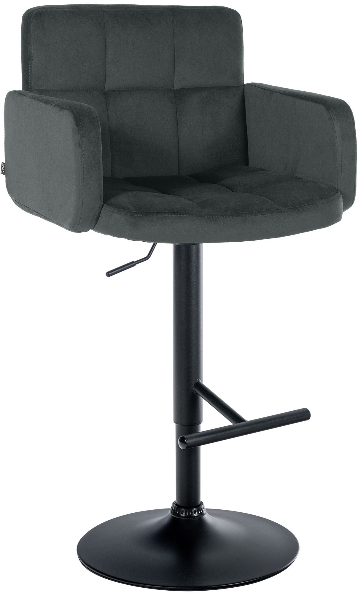 Barhocker Los Angeles Samt schwarz