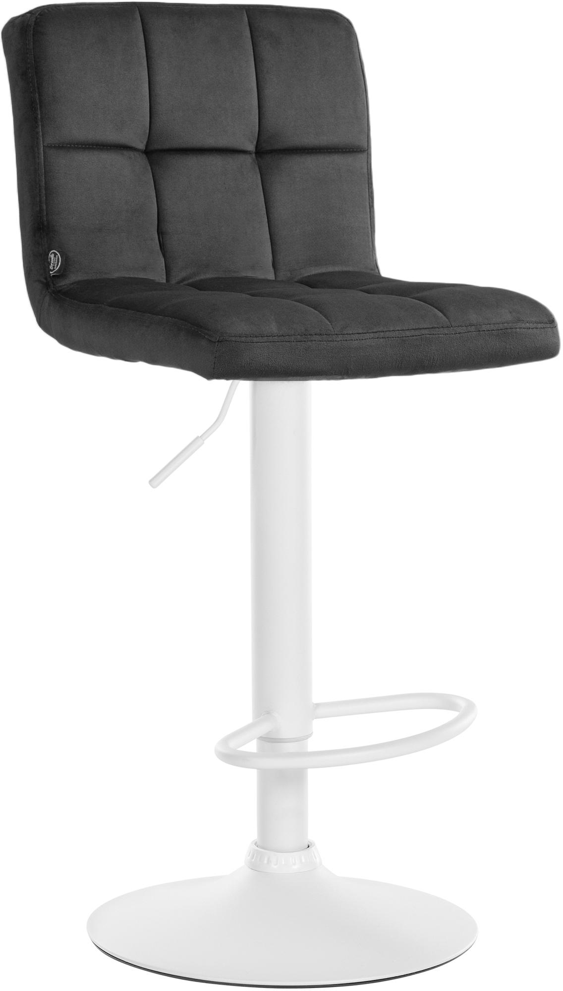 Barhocker Peru Samt weiß
