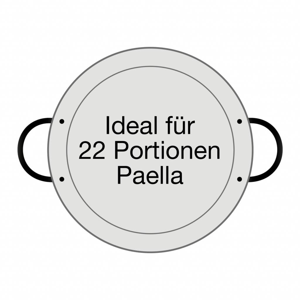 Original spanische Paelle Pfanne Typ 'Valencia' - leicht, Ø 65 cm, polierter Stahl, robust und preiswert: Ideal für Paella, Pfannen-/Reisgerichte