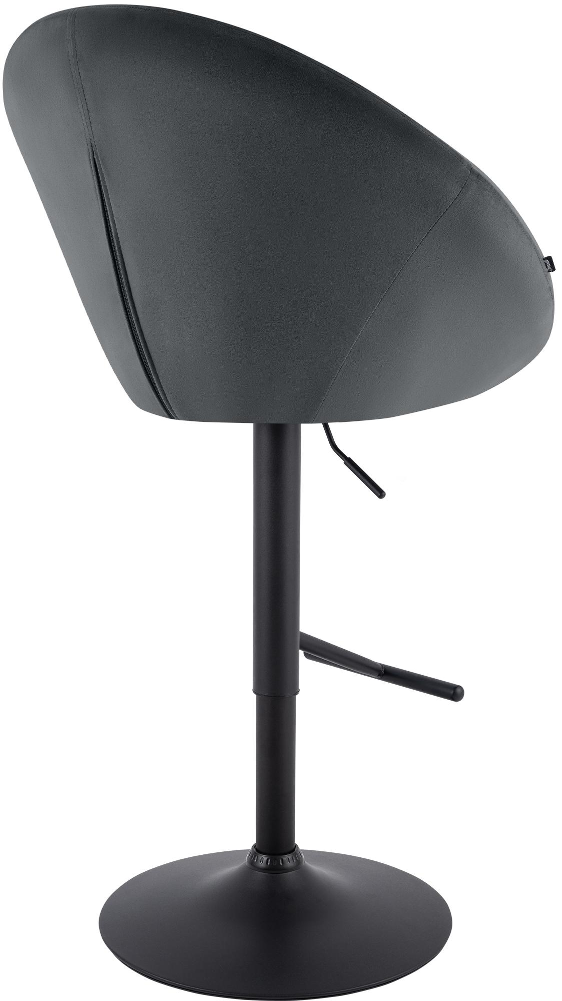 Barhocker London Samt schwarz