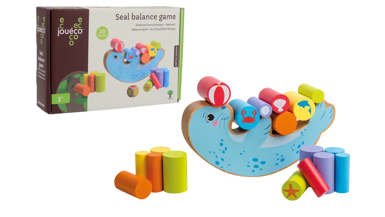 Jouéco Baby & Kleinkind Siegel Balance Spiel - 20-teilig - 21,5 cm
