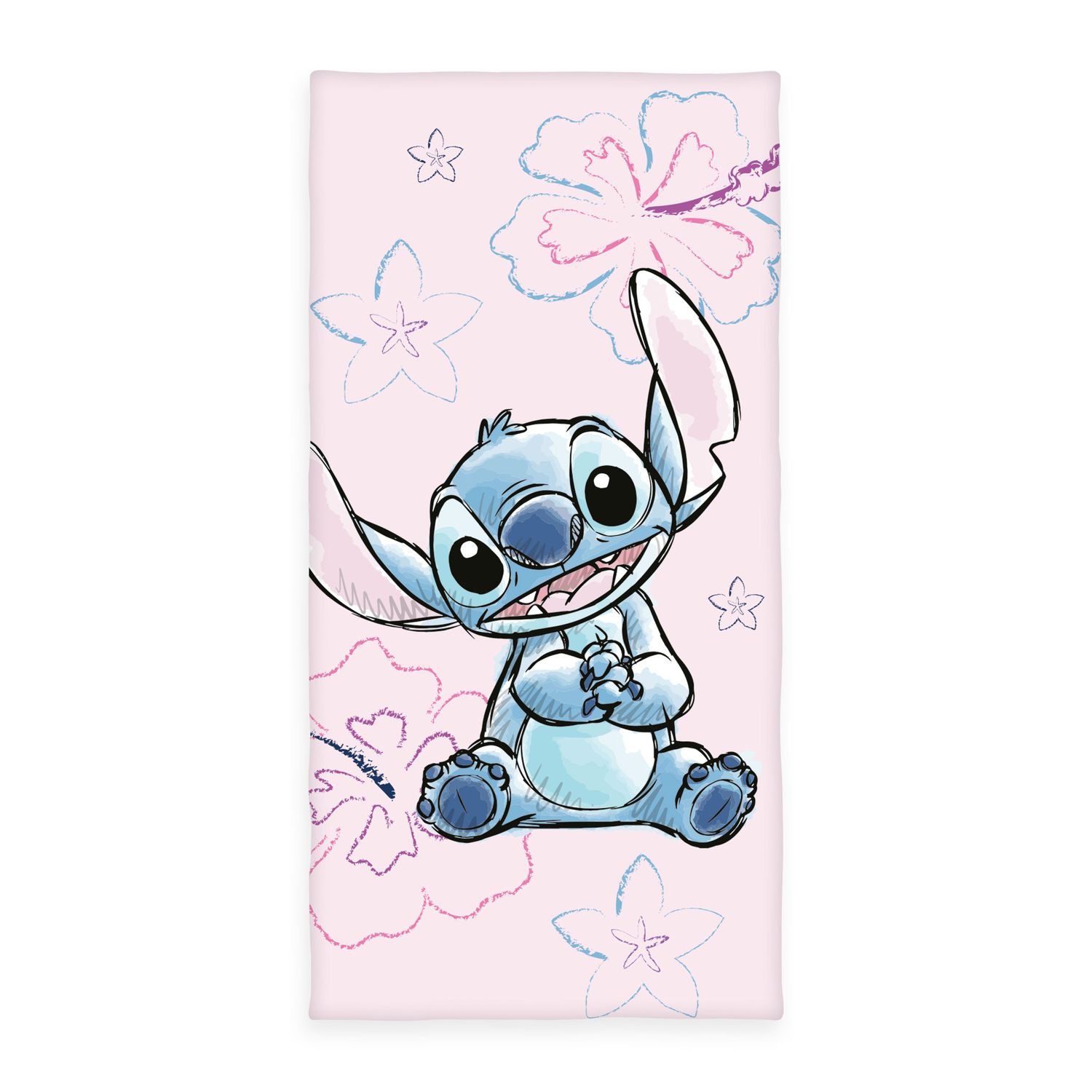 Herding Textilien Disney Stitch - Badetuch - 75 x 150 cm