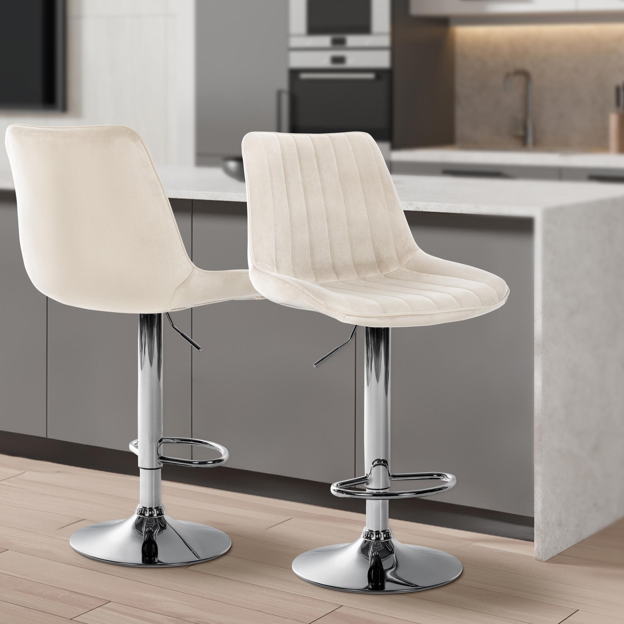 Barhocker Toni Samt chrom
