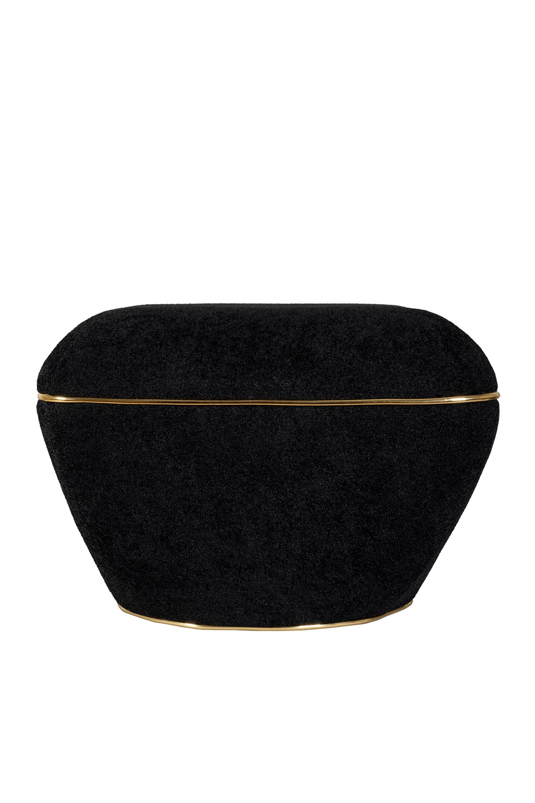 Dekorativer Hocker Schwarz / Gold