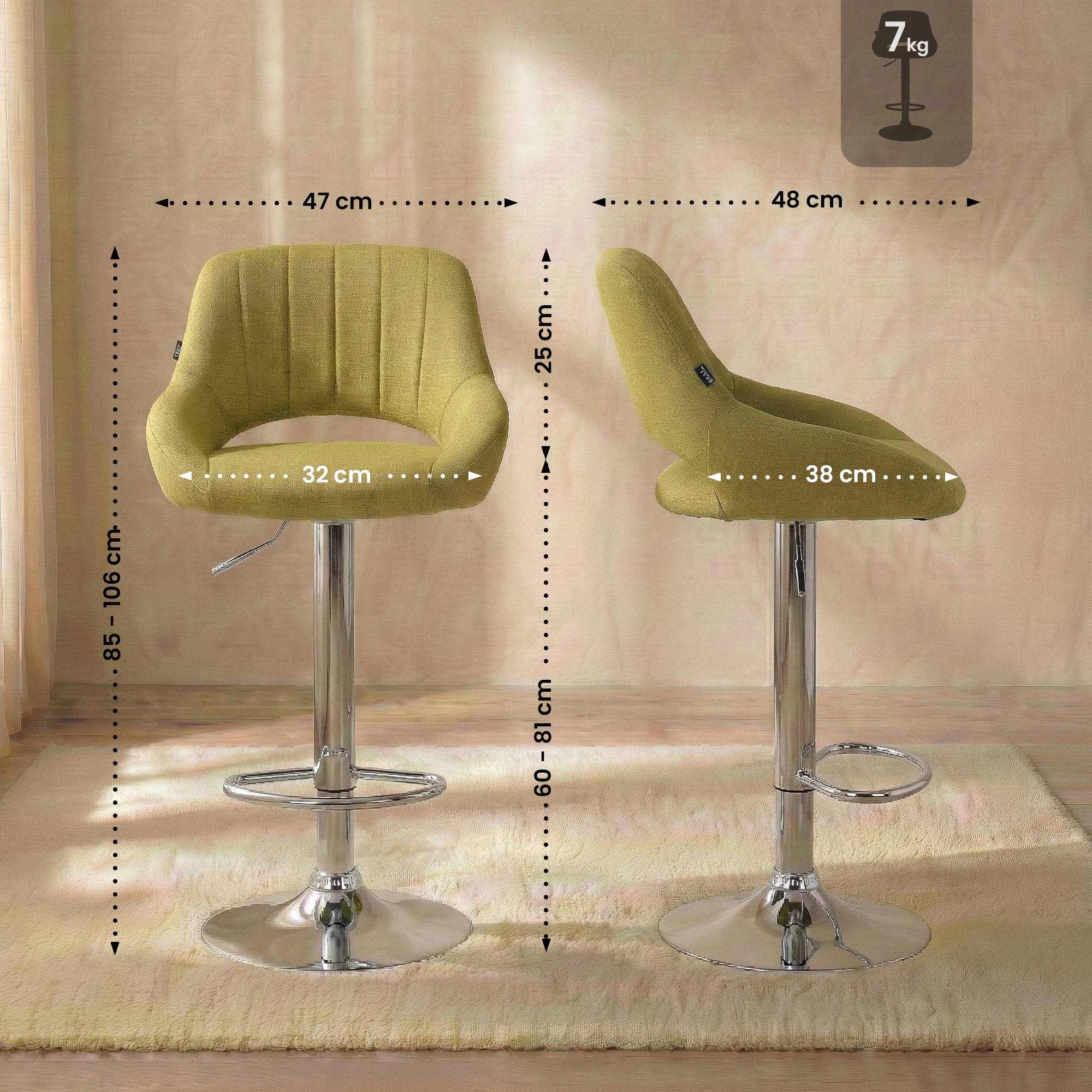 Barhocker Milet Stoff chrom