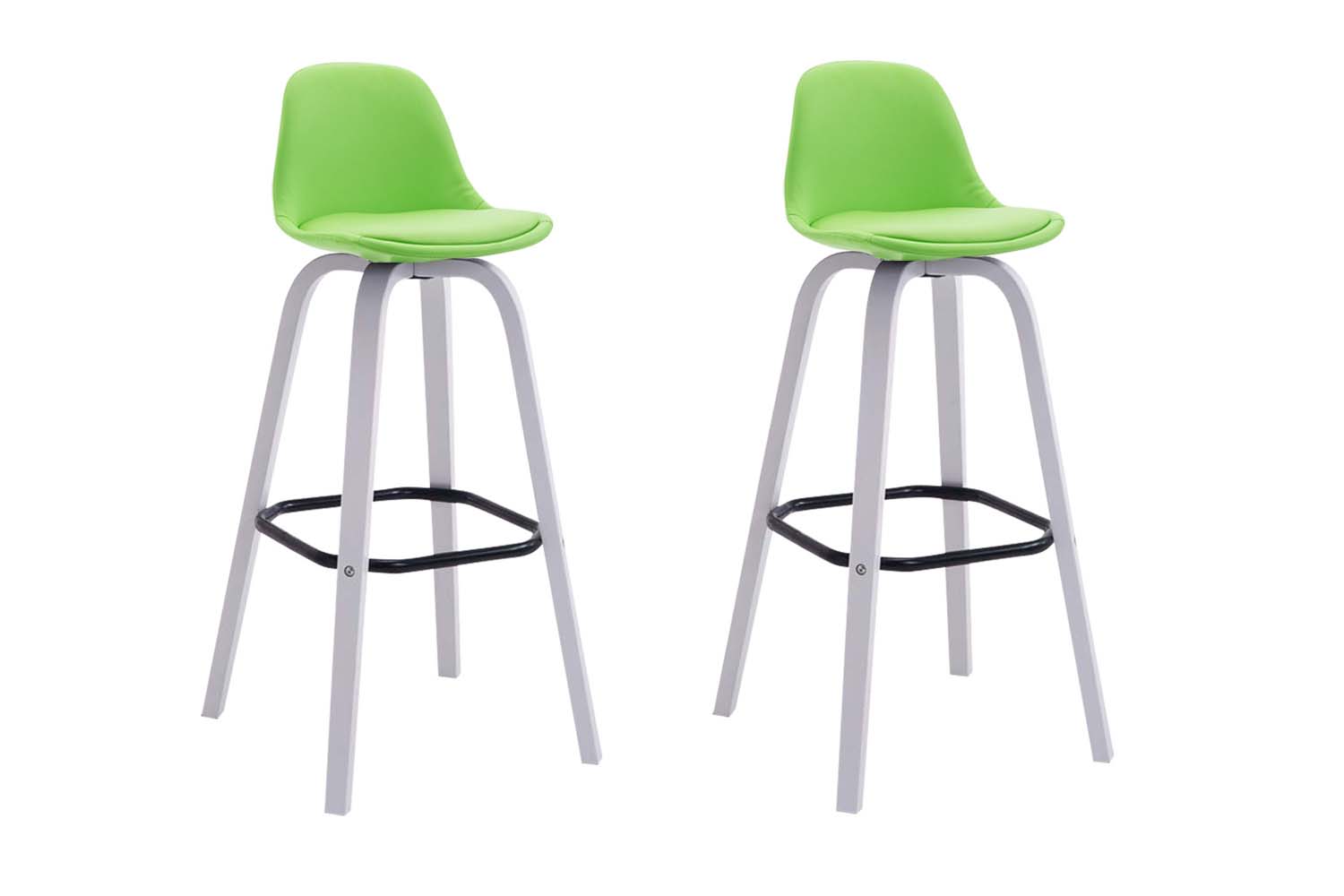 2er Set Barhocker Avika Kunstleder Weiß