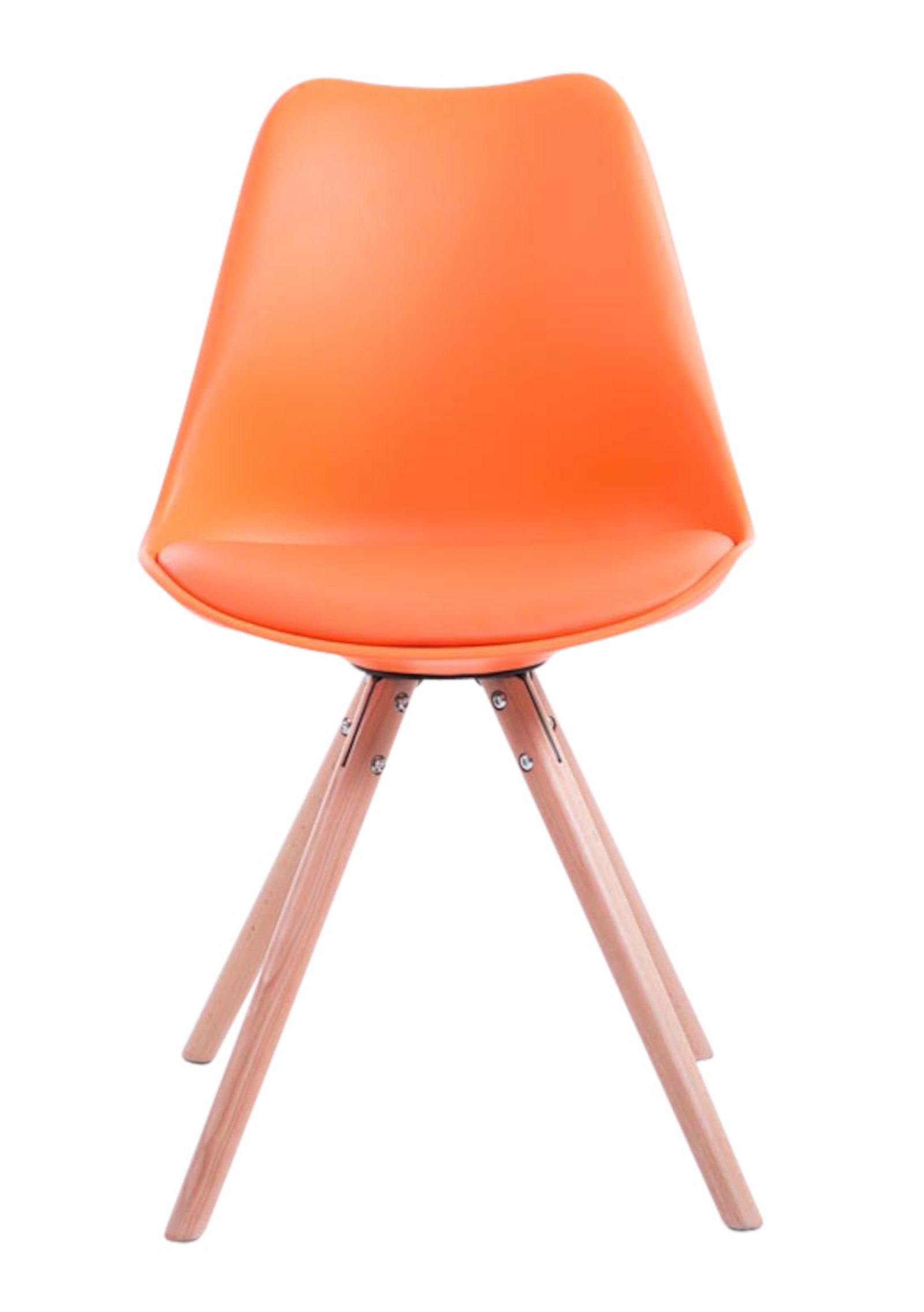 4er Set Stühle Toulouse Kunstleder Rund natura