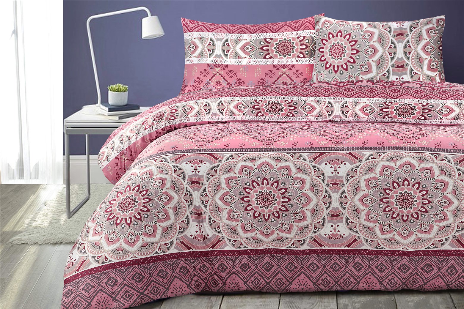 Bettwäsche Bettwäsche Alegra 125-FR Multi / Rosa 140cm x 200cm