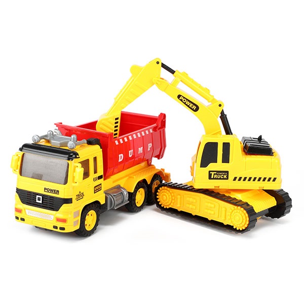 Toi-Toys Modelle & Fahrzeuge Toi Toys - CARS & TRUCKS - Kipper Lastwagen und Bagger