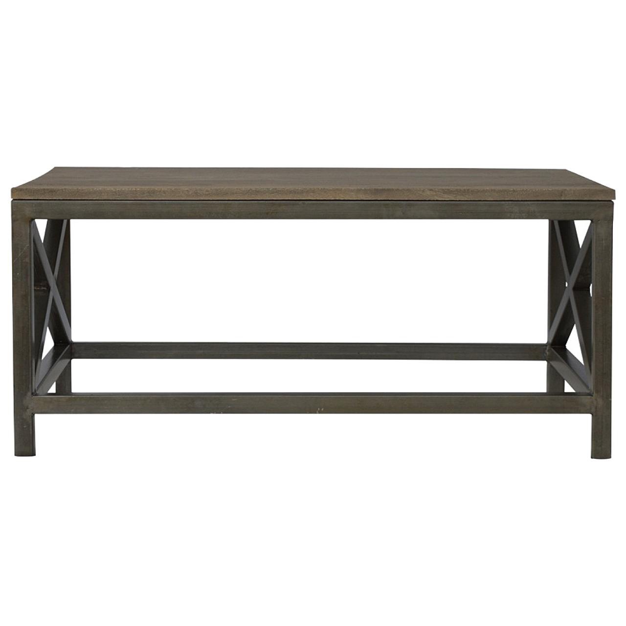 Couchtisch „Industrial Cross Metal Oatmeal“