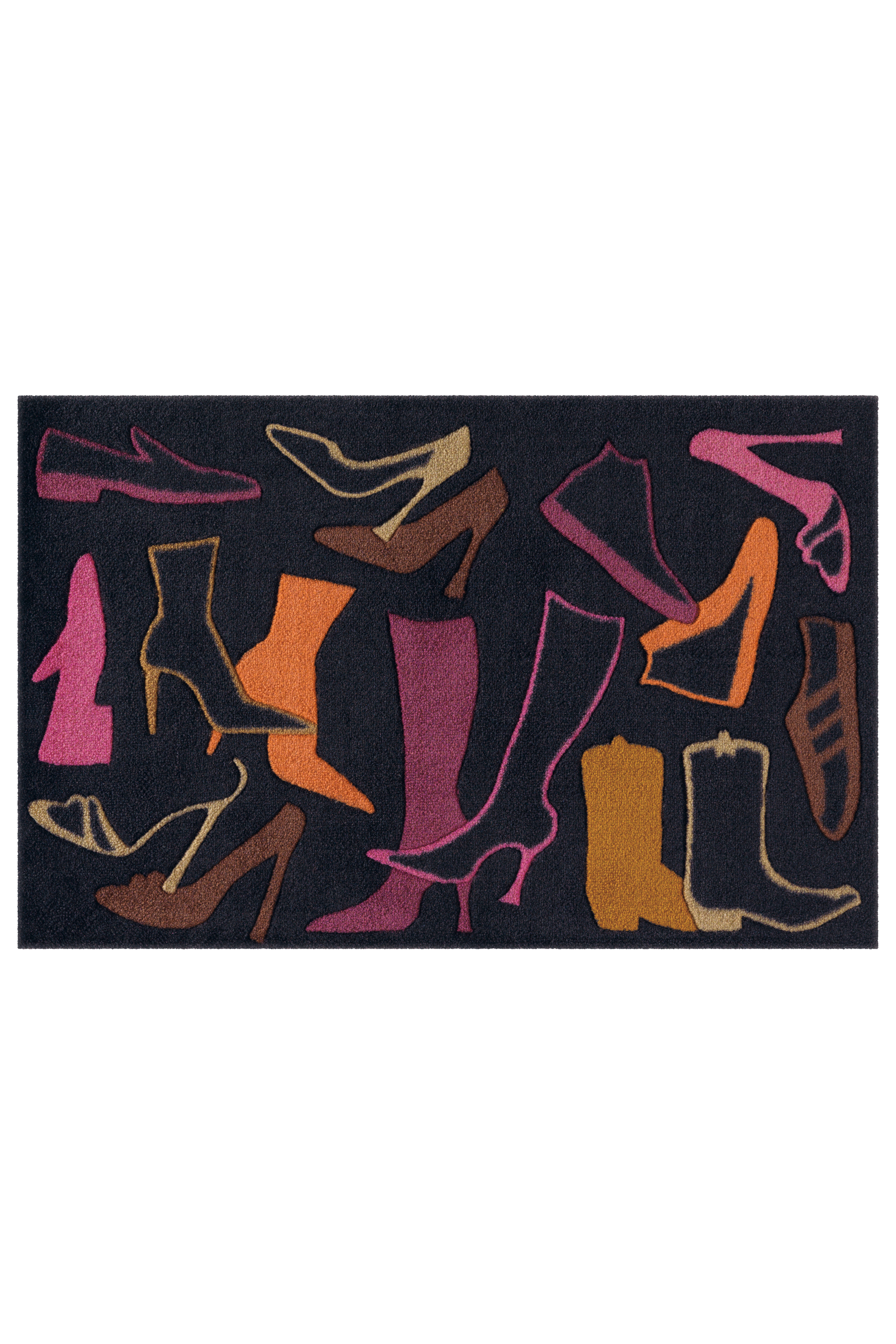 Fußmatte Living Mat 17 Braun / Violett / Orange 64cm x 168cm
