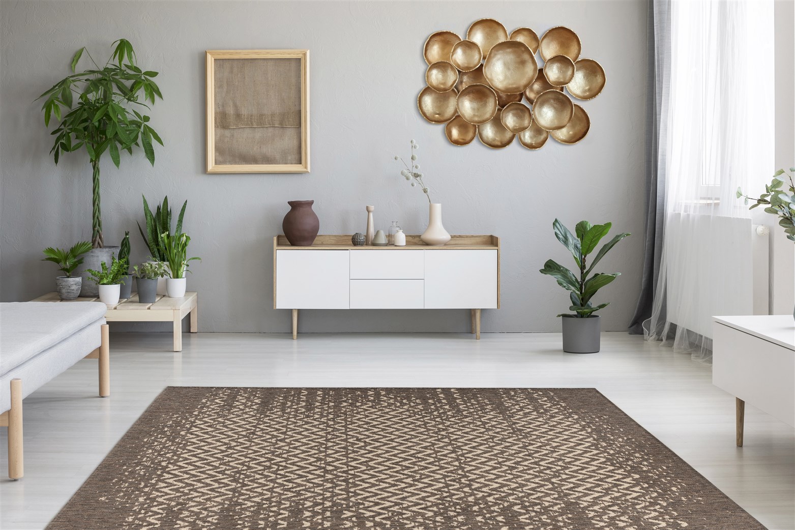 Teppich Splash 625 Braun / Creme 80cm x 150cm