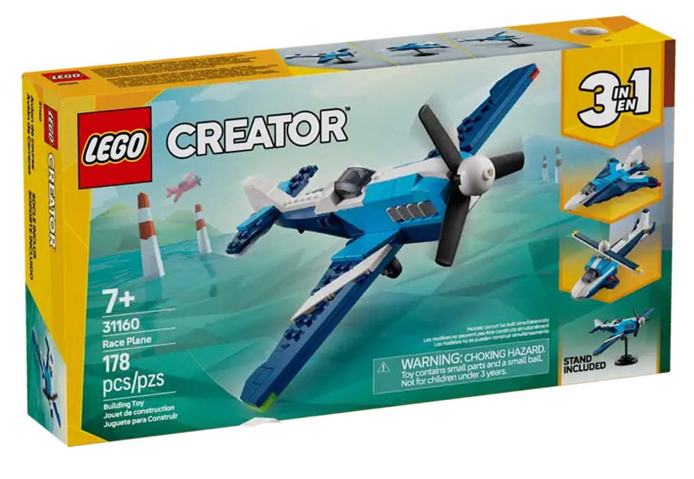 LEGO® Bau- & Konstruktionsspielzeug LEGO® Creator 31160 - Flieger: Rennflugzeug (178 Teile)