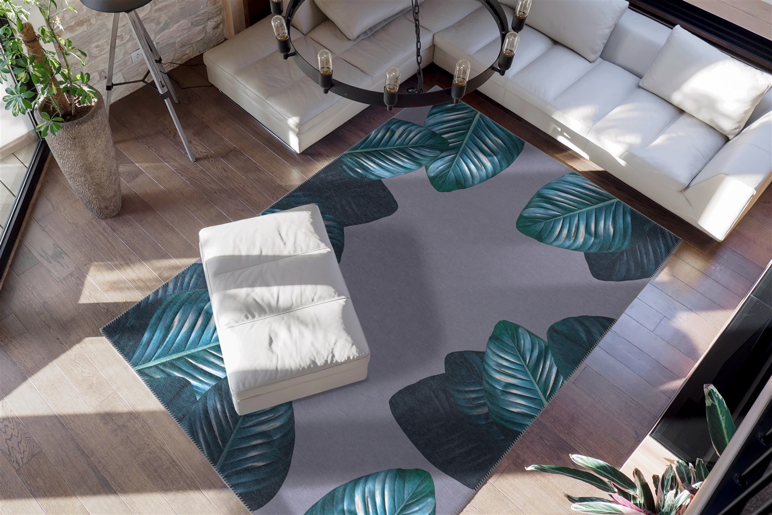 Teppich Tropical 125 Schwarz / Grün 130cm x 190cm