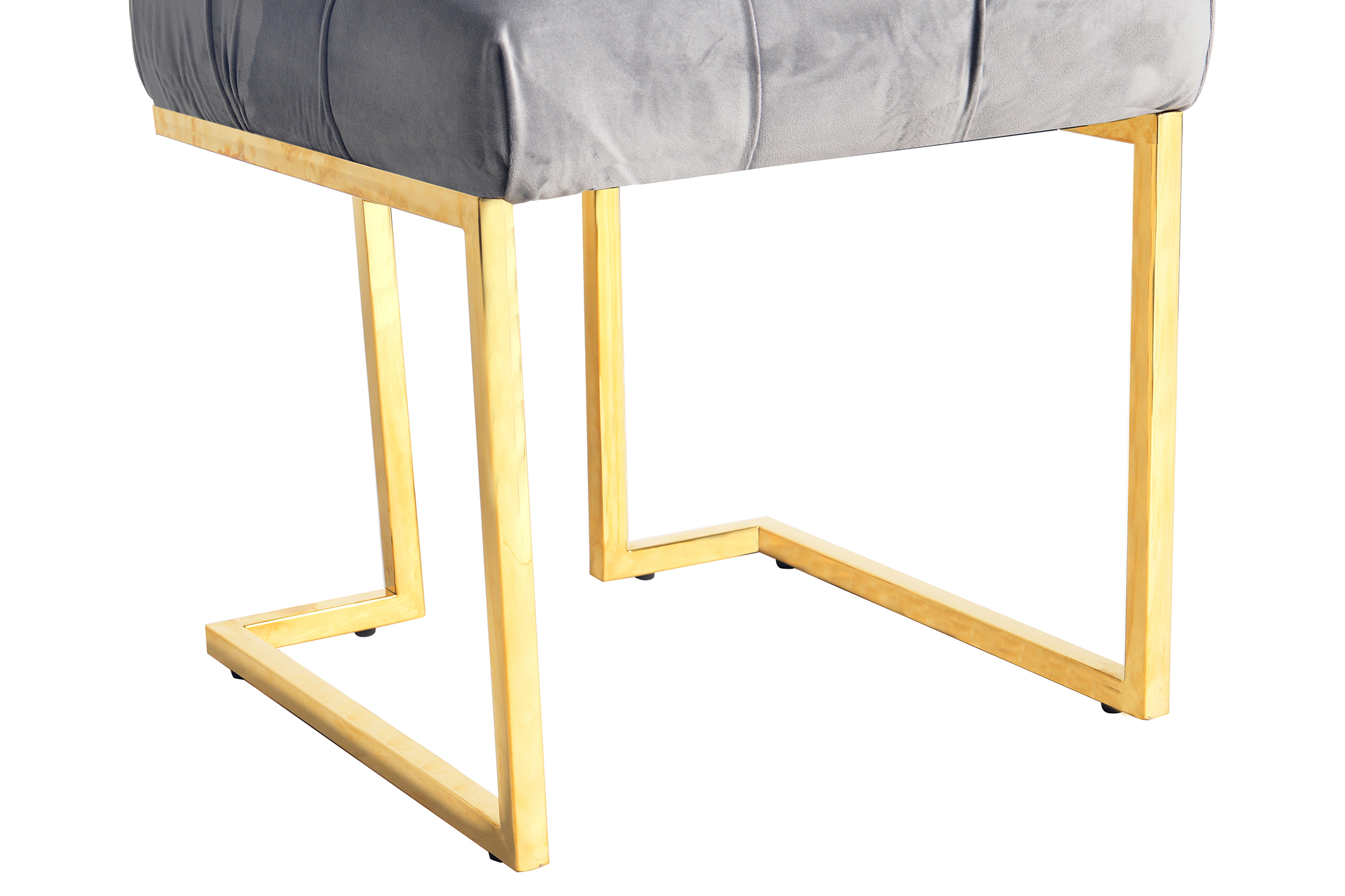 Eckiger Sitzhocker Grau