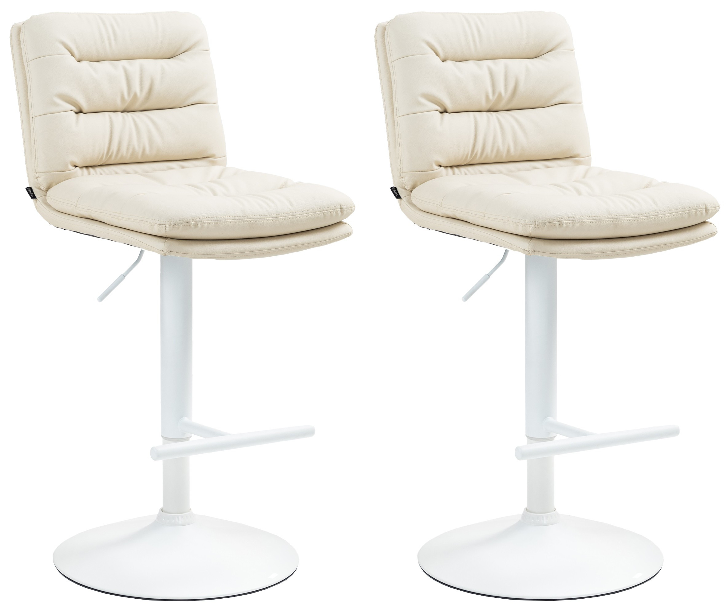 2er Set Barhocker Damar Kunstleder weiß
