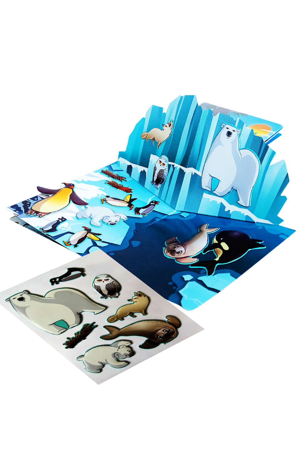 QwiToy Malen & Basteln Qwi Toy 3 in 1 Spielbuch - Tiere