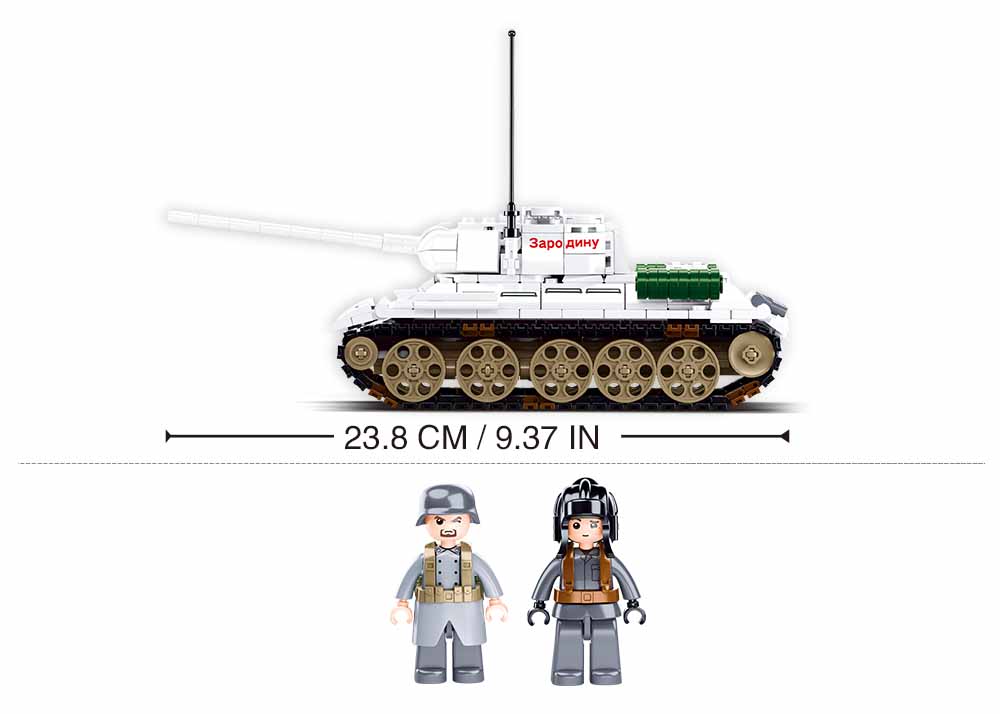 Sluban Bau- & Konstruktionsspielzeug Sluban M38-B0978 - Army Battle of Budapest - Medium Panzer (weiß)